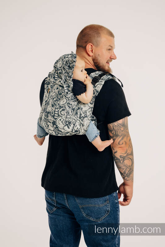 Onbuhimo PRO de Lenny, taille standard, jacquard (100% coton) - CLOCKWORK - FIX IT #babywearing