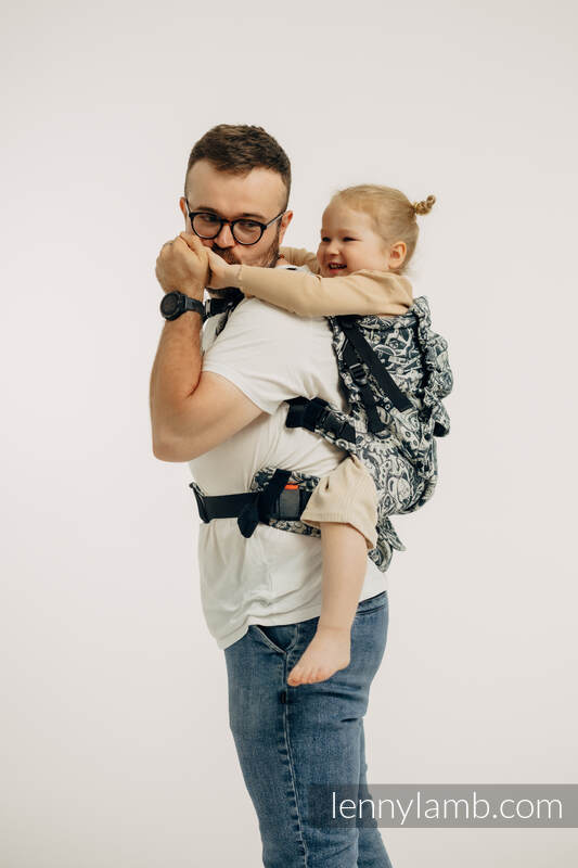 Porte-bébé LennyPreschool, taille preschool, jacquard, 100% coton - CLOCKWORK - FIX IT #babywearing