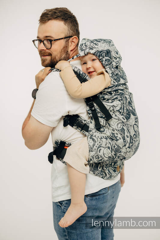 Porte-bébé LennyPreschool, taille preschool, jacquard, 100% coton - CLOCKWORK - FIX IT #babywearing