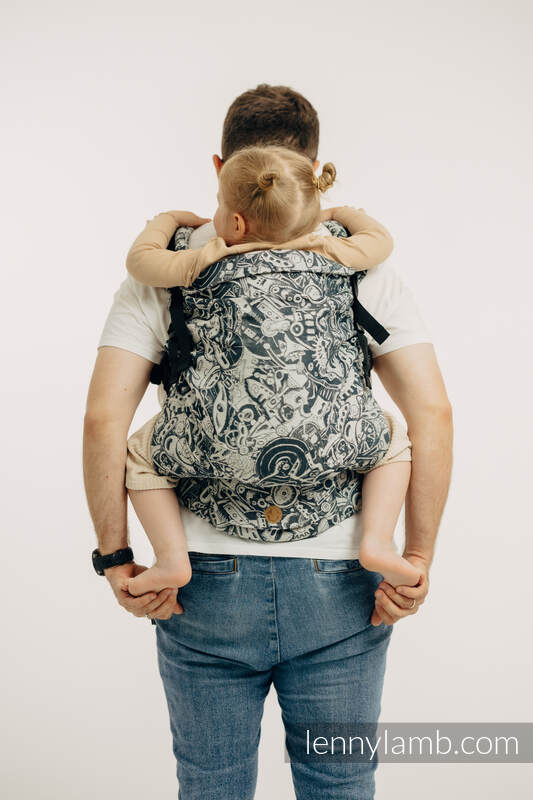 Porte-bébé LennyPreschool, taille preschool, jacquard, 100% coton - CLOCKWORK - FIX IT #babywearing