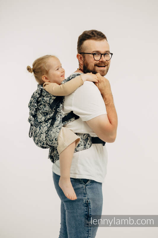 Porte-bébé LennyPreschool, taille preschool, jacquard, 100% coton - CLOCKWORK - FIX IT #babywearing