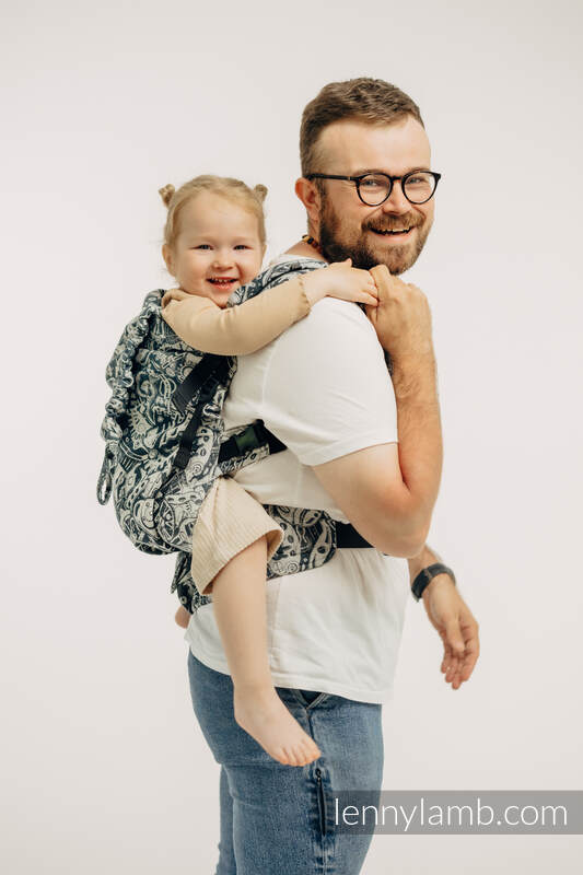 Porte-bébé LennyPreschool, taille preschool, jacquard, 100% coton - CLOCKWORK - FIX IT #babywearing