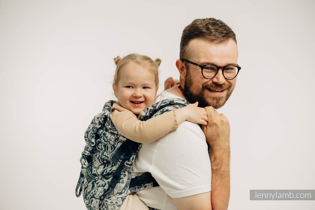 Porte-bébé LennyPreschool, taille preschool, jacquard, 100% coton - CLOCKWORK - FIX IT #babywearing