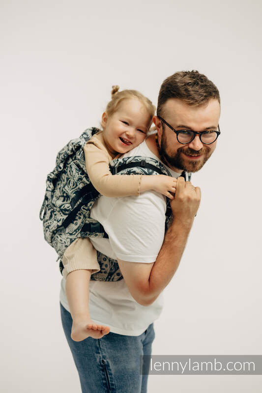 Porte-bébé LennyPreschool, taille preschool, jacquard, 100% coton - CLOCKWORK - FIX IT #babywearing