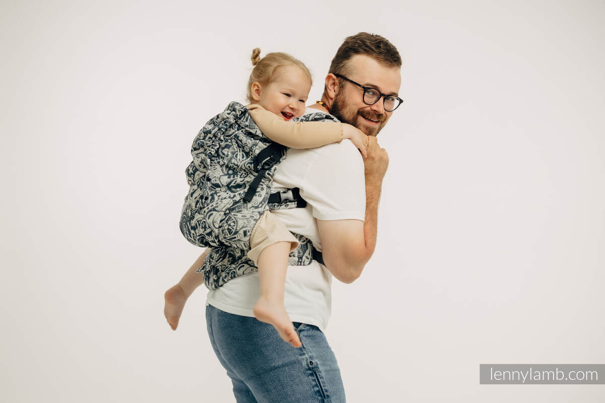 Porte-bébé LennyPreschool, taille preschool, jacquard, 100% coton - CLOCKWORK - FIX IT #babywearing