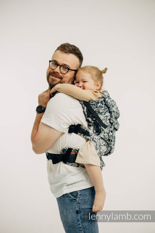 Porte-bébé LennyPreschool, taille preschool, jacquard, 100% coton - CLOCKWORK - FIX IT #babywearing