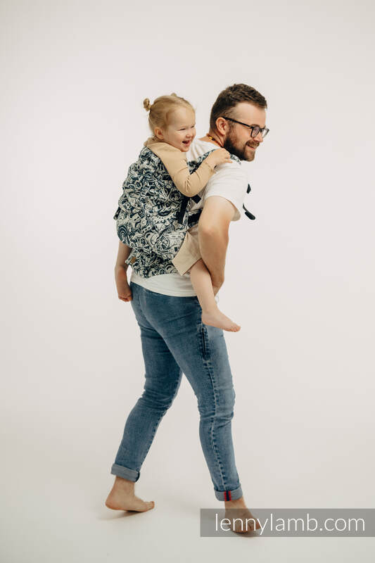 Porte-bébé LennyPreschool, taille preschool, jacquard, 100% coton - CLOCKWORK - FIX IT #babywearing