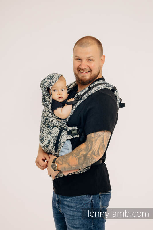 Porte-bébé LennyUpGrade, taille standard, jacquard, 100% coton - CLOCKWORK - FIX IT #babywearing