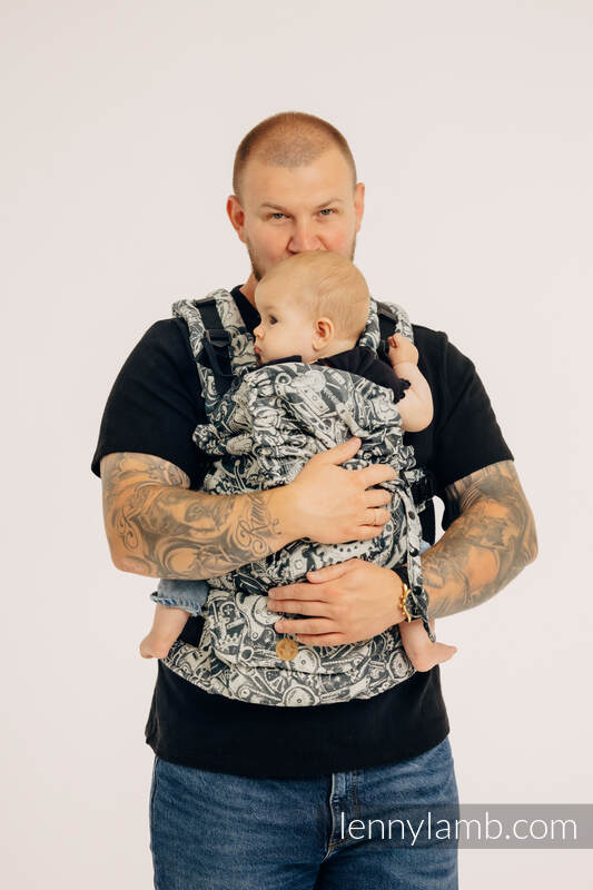 Porte-bébé LennyUpGrade, taille standard, jacquard, 100% coton - CLOCKWORK - FIX IT #babywearing