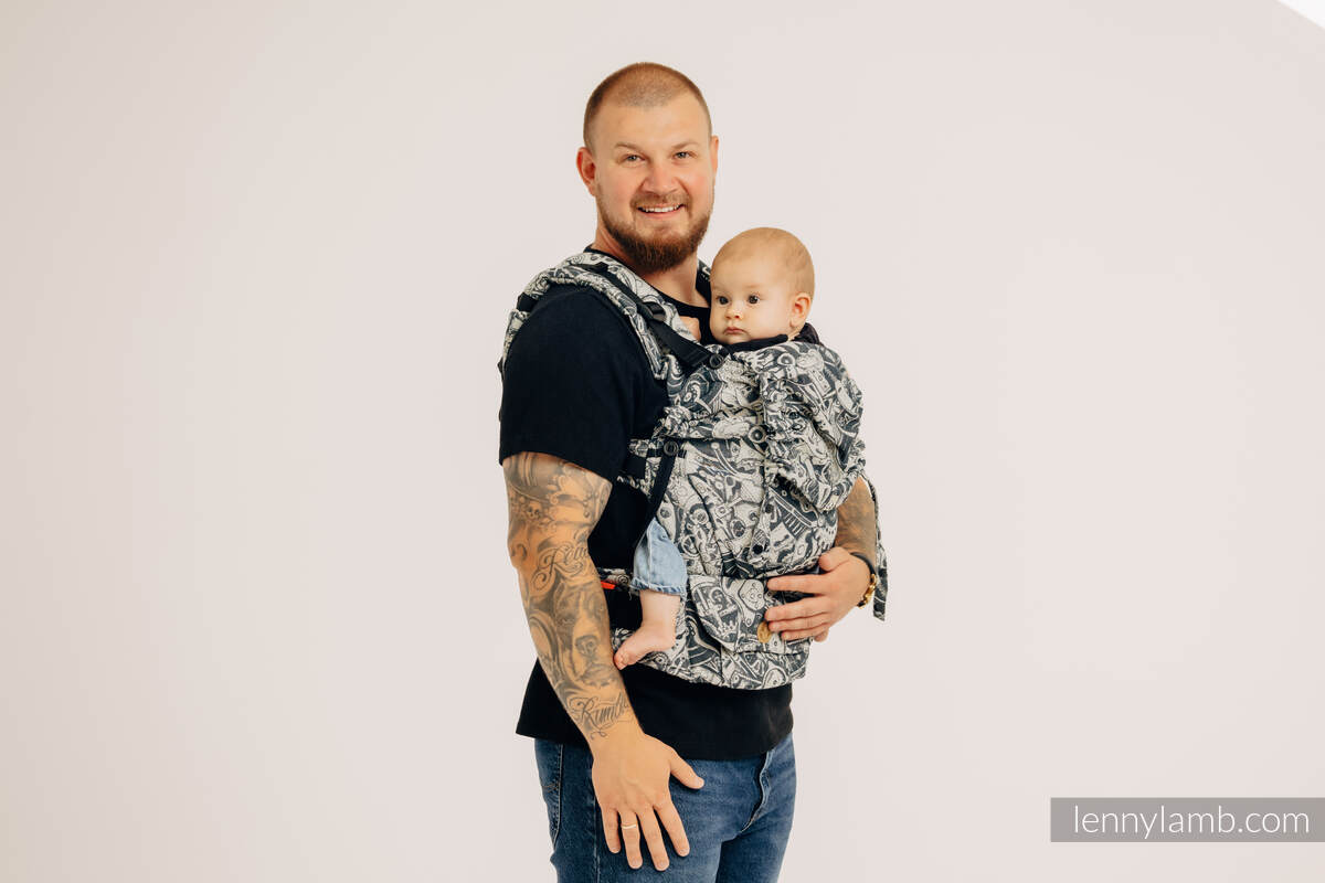 Porte-bébé LennyUpGrade, taille standard, jacquard, 100% coton - CLOCKWORK - FIX IT #babywearing