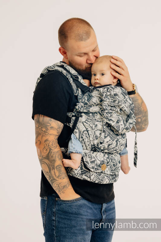 Porte-bébé LennyUpGrade, taille standard, jacquard, 100% coton - CLOCKWORK - FIX IT #babywearing