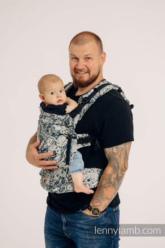 Porte-bébé LennyUpGrade, taille standard, jacquard, 100% coton - CLOCKWORK - FIX IT #babywearing