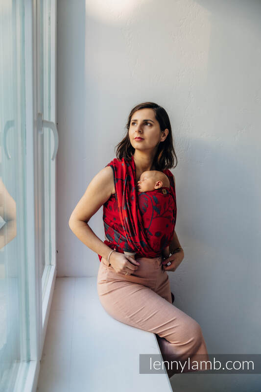 Fascia portabebè, tessitura Jacquard (45% lana merinos, 32% cotone pettinato, 23% seta di gelso) - EXPERIMENT no.38 - taglia M #babywearing