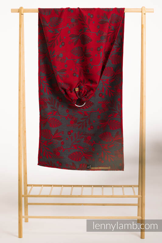 Żakardowa chusta kółkowa do noszenia dzieci (45% wełna merino, 32% bawełna czesana, 23% jedwab morwowy) ramię bez zakładek - EKSPERYMENT nr 38 - standard 1.8m #babywearing