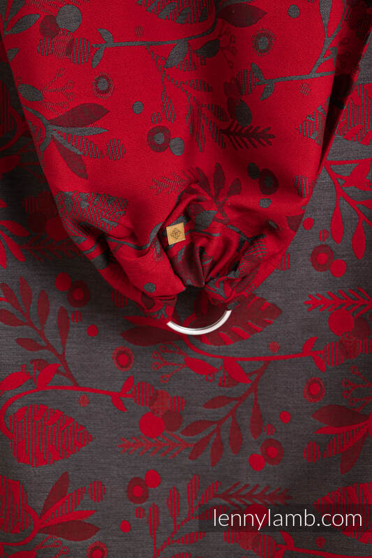 Żakardowa chusta kółkowa do noszenia dzieci (45% wełna merino, 32% bawełna czesana, 23% jedwab morwowy) ramię bez zakładek - EKSPERYMENT nr 38 - standard 1.8m #babywearing