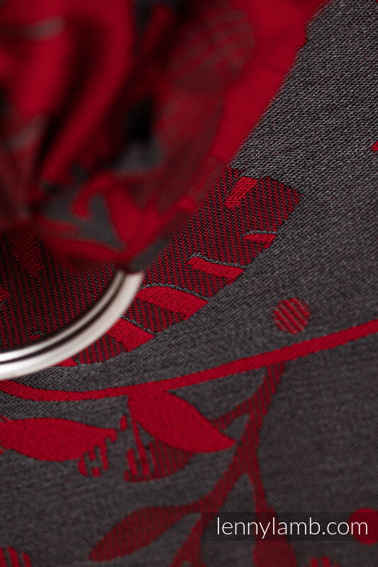 Żakardowa chusta kółkowa do noszenia dzieci (45% wełna merino, 32% bawełna czesana, 23% jedwab morwowy) ramię bez zakładek - EKSPERYMENT nr 38 - standard 1.8m #babywearing