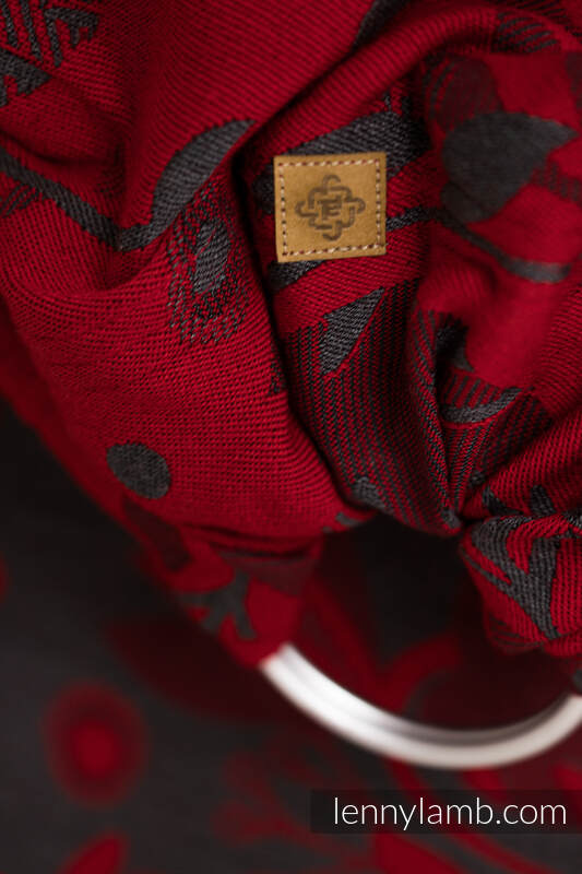 Żakardowa chusta kółkowa do noszenia dzieci (45% wełna merino, 32% bawełna czesana, 23% jedwab morwowy) ramię bez zakładek - EKSPERYMENT nr 38 - standard 1.8m #babywearing