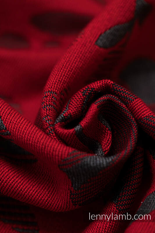 Żakardowa chusta kółkowa do noszenia dzieci (45% wełna merino, 32% bawełna czesana, 23% jedwab morwowy) ramię bez zakładek - EKSPERYMENT nr 38 - standard 1.8m #babywearing