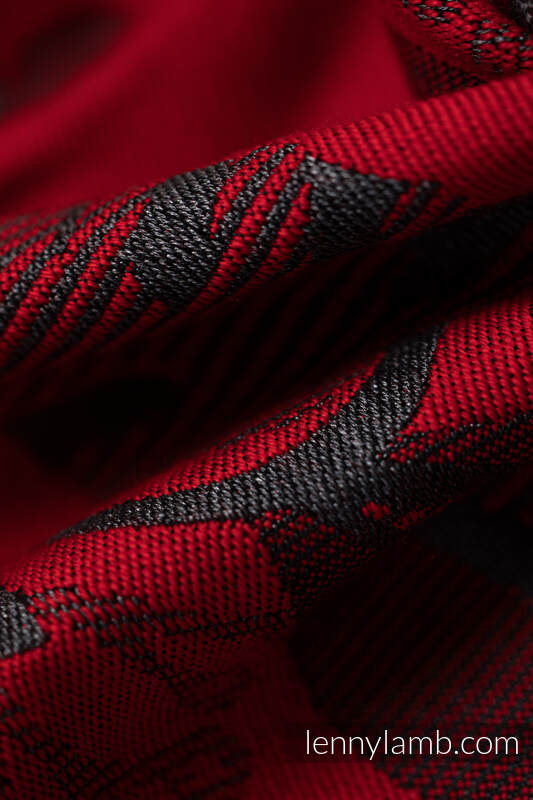 Żakardowa chusta kółkowa do noszenia dzieci (45% wełna merino, 32% bawełna czesana, 23% jedwab morwowy) ramię bez zakładek - EKSPERYMENT nr 38 - standard 1.8m #babywearing