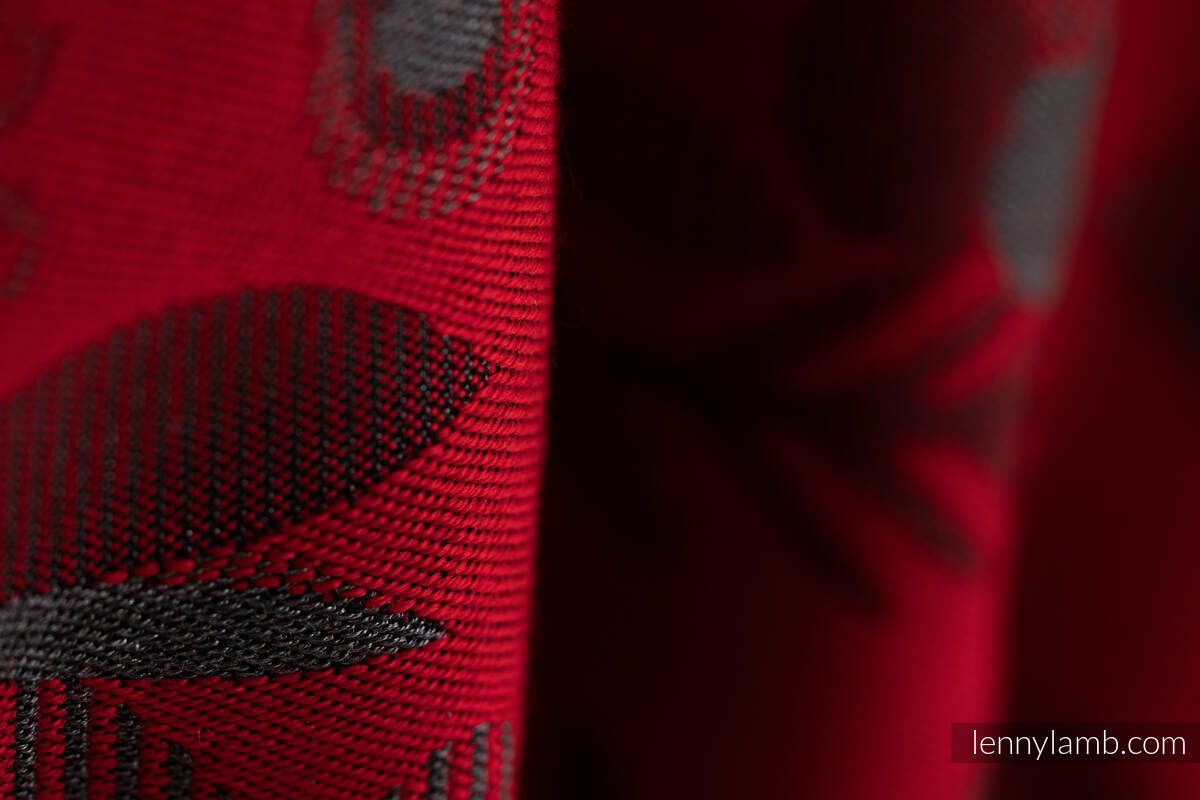 Żakardowa chusta kółkowa do noszenia dzieci (45% wełna merino, 32% bawełna czesana, 23% jedwab morwowy) ramię bez zakładek - EKSPERYMENT nr 38 - standard 1.8m #babywearing