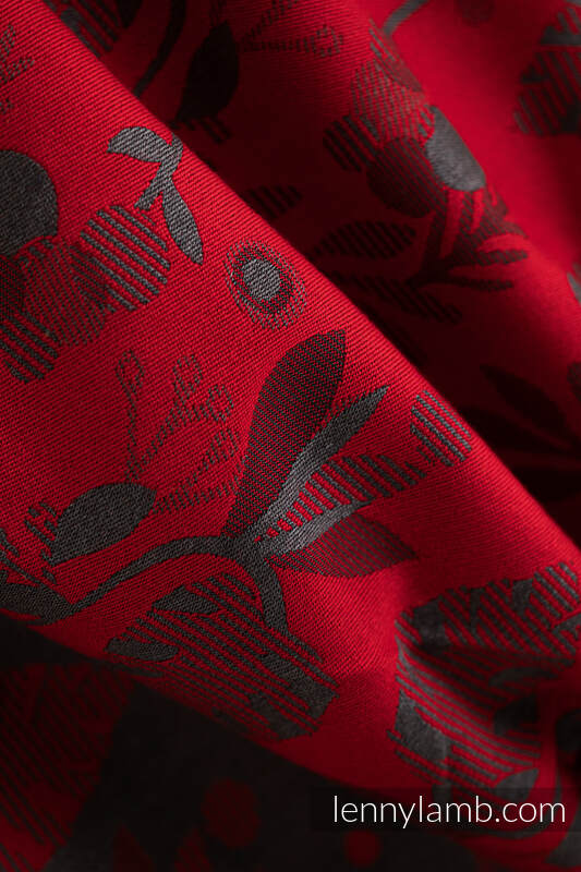 Żakardowa chusta kółkowa do noszenia dzieci (45% wełna merino, 32% bawełna czesana, 23% jedwab morwowy) ramię bez zakładek - EKSPERYMENT nr 38 - standard 1.8m #babywearing