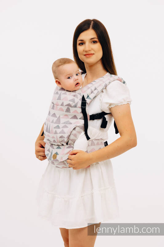 Marsupio LennyLight, misura Standard, tessitura jacquard, 61% cotone, 39% viscosa di bamboo - EAGLE ROCKS - PEAK #babywearing