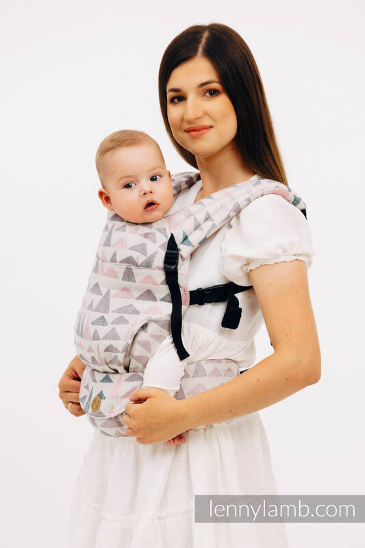 Marsupio LennyLight, misura Standard, tessitura jacquard, 61% cotone, 39% viscosa di bamboo - EAGLE ROCKS - PEAK #babywearing