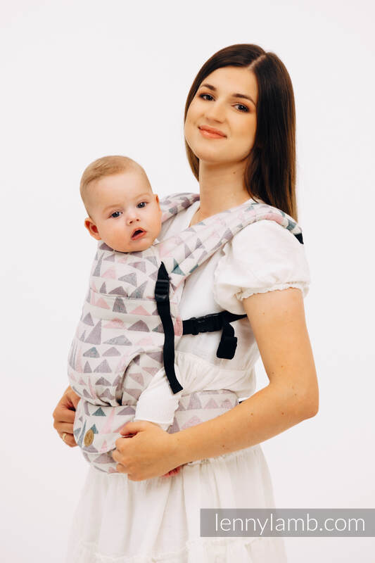 Marsupio LennyLight, misura Standard, tessitura jacquard, 61% cotone, 39% viscosa di bamboo - EAGLE ROCKS - PEAK #babywearing