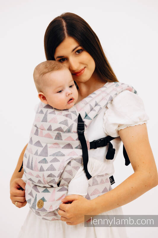 Marsupio LennyLight, misura Standard, tessitura jacquard, 61% cotone, 39% viscosa di bamboo - EAGLE ROCKS - PEAK #babywearing