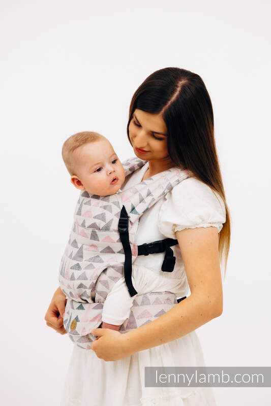 Marsupio LennyLight, misura Standard, tessitura jacquard, 61% cotone, 39% viscosa di bamboo - EAGLE ROCKS - PEAK #babywearing