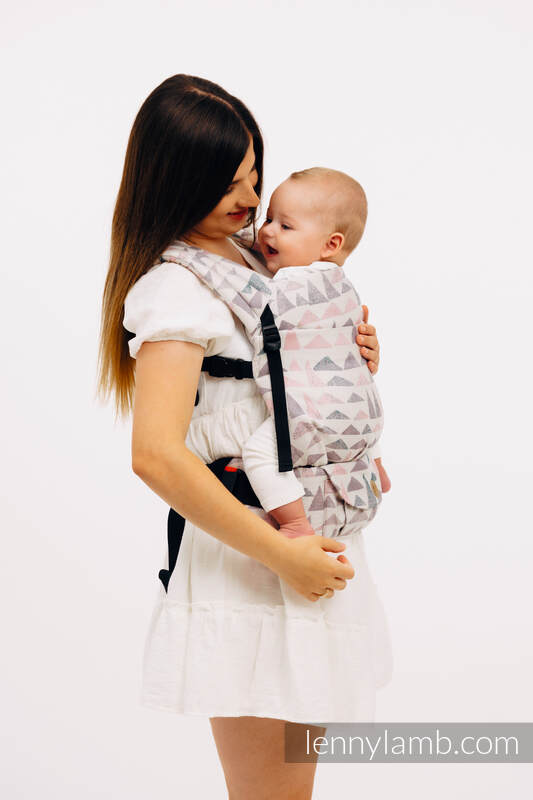 Marsupio LennyLight, misura Standard, tessitura jacquard, 61% cotone, 39% viscosa di bamboo - EAGLE ROCKS - PEAK #babywearing