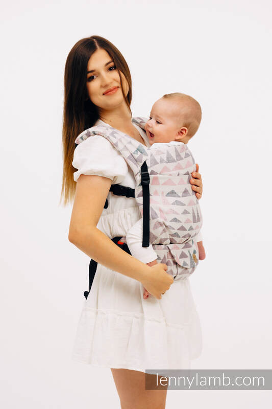 Marsupio LennyLight, misura Standard, tessitura jacquard, 61% cotone, 39% viscosa di bamboo - EAGLE ROCKS - PEAK #babywearing