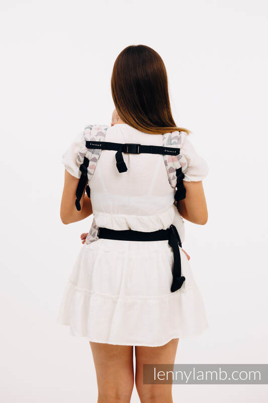 Marsupio LennyLight, misura Standard, tessitura jacquard, 61% cotone, 39% viscosa di bamboo - EAGLE ROCKS - PEAK #babywearing
