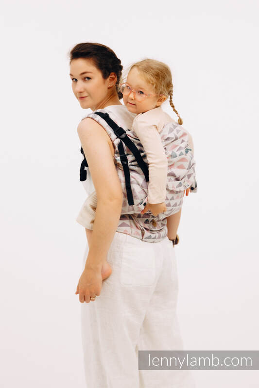 LennyPreschool Carrier, Preschool Size, jacquard weave (61% cotton, 39% bamboo viscose) - EAGLE ROCKS - PEAK #babywearing