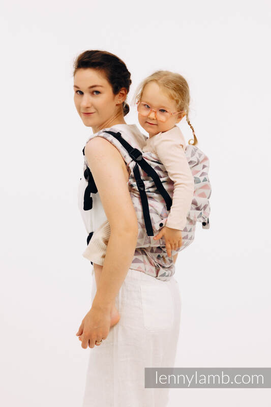 LennyPreschool Carrier, Preschool Size, jacquard weave (61% cotton, 39% bamboo viscose) - EAGLE ROCKS - PEAK #babywearing