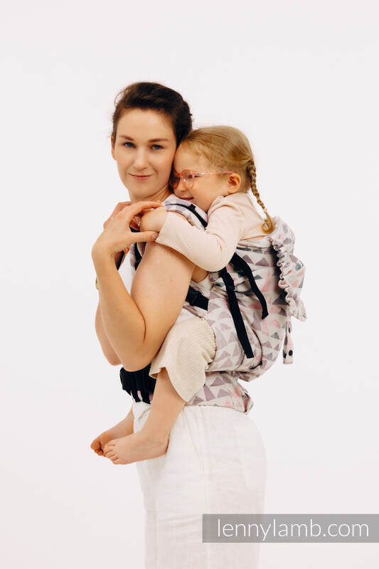 LennyPreschool Carrier, Preschool Size, jacquard weave (61% cotton, 39% bamboo viscose) - EAGLE ROCKS - PEAK #babywearing