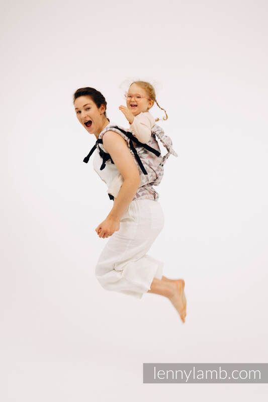 LennyPreschool Carrier, Preschool Size, jacquard weave (61% cotton, 39% bamboo viscose) - EAGLE ROCKS - PEAK #babywearing