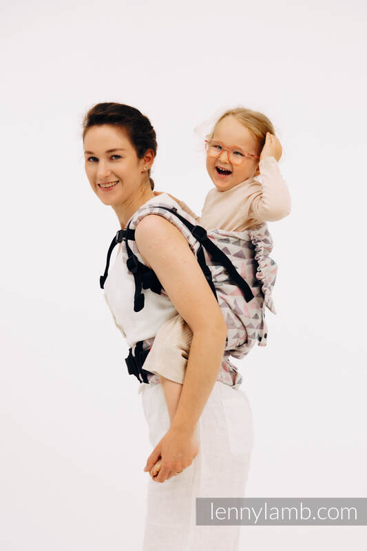 LennyPreschool Carrier, Preschool Size, jacquard weave (61% cotton, 39% bamboo viscose) - EAGLE ROCKS - PEAK #babywearing