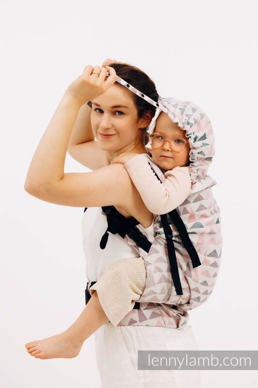 LennyPreschool Carrier, Preschool Size, jacquard weave (61% cotton, 39% bamboo viscose) - EAGLE ROCKS - PEAK #babywearing