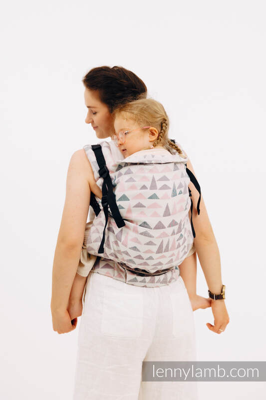 LennyPreschool Carrier, Preschool Size, jacquard weave (61% cotton, 39% bamboo viscose) - EAGLE ROCKS - PEAK #babywearing