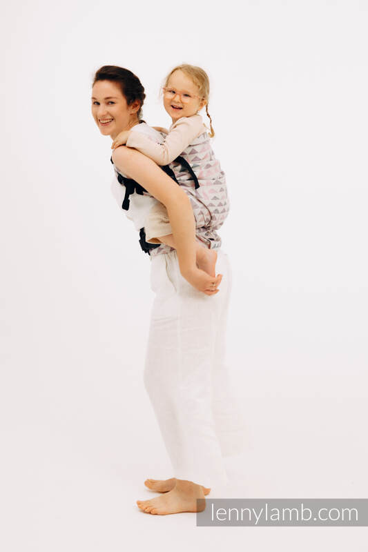 LennyPreschool Carrier, Preschool Size, jacquard weave (61% cotton, 39% bamboo viscose) - EAGLE ROCKS - PEAK #babywearing