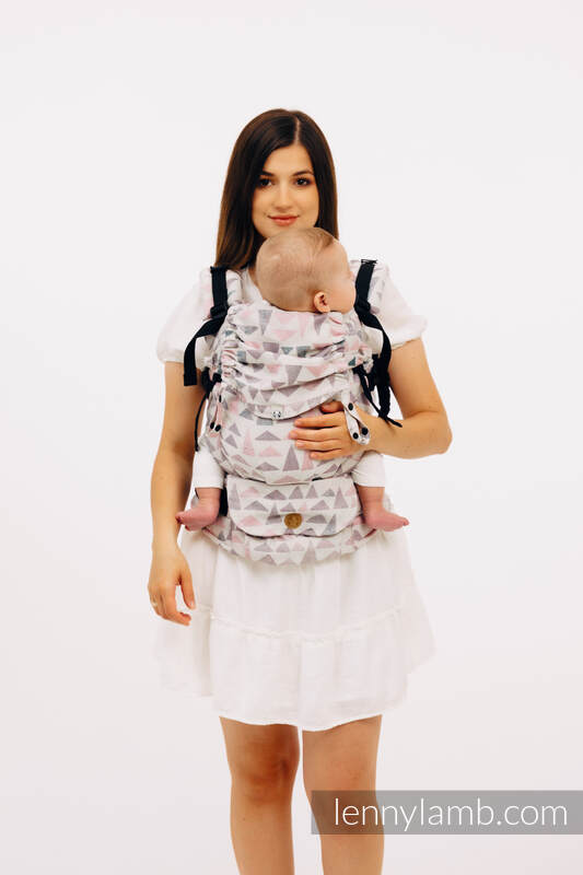 LennyUpGrade Carrier, Standard Size, jacquard weave, 61% cotton, 39% bamboo viscose - EAGLE ROCKS - PEAK #babywearing