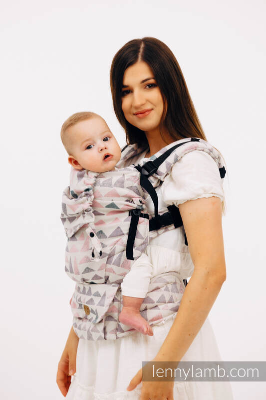 LennyUpGrade Carrier, Standard Size, jacquard weave, 61% cotton, 39% bamboo viscose - EAGLE ROCKS - PEAK #babywearing