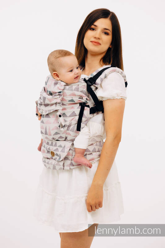 LennyUpGrade Carrier, Standard Size, jacquard weave, 61% cotton, 39% bamboo viscose - EAGLE ROCKS - PEAK #babywearing