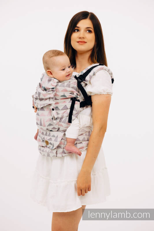 LennyUpGrade Carrier, Standard Size, jacquard weave, 61% cotton, 39% bamboo viscose - EAGLE ROCKS - PEAK #babywearing