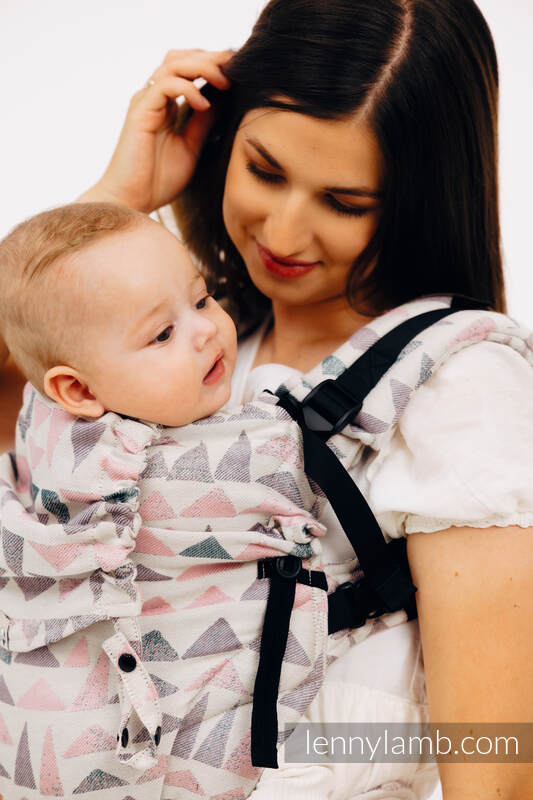 LennyUpGrade Carrier, Standard Size, jacquard weave, 61% cotton, 39% bamboo viscose - EAGLE ROCKS - PEAK #babywearing