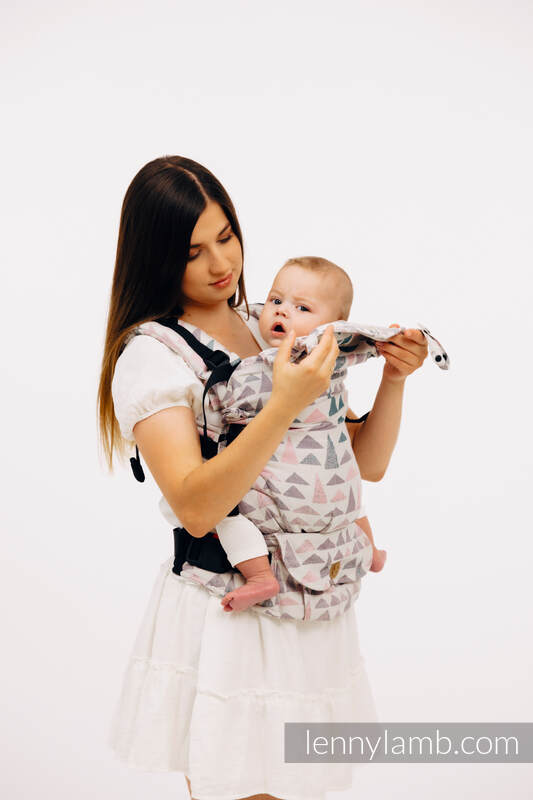 LennyUpGrade Carrier, Standard Size, jacquard weave, 61% cotton, 39% bamboo viscose - EAGLE ROCKS - PEAK #babywearing