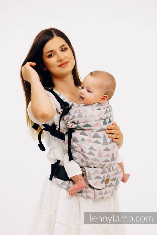 LennyUpGrade Carrier, Standard Size, jacquard weave, 61% cotton, 39% bamboo viscose - EAGLE ROCKS - PEAK #babywearing