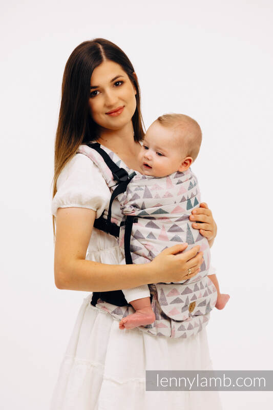 LennyUpGrade Carrier, Standard Size, jacquard weave, 61% cotton, 39% bamboo viscose - EAGLE ROCKS - PEAK #babywearing