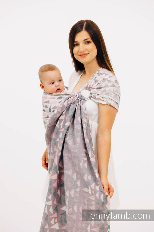 Fascia ad anelli, tessitura Jacquard (61% cotone, 39% viscosa di bamboo) - spalla aperta - EAGLE ROCKS - PEAK - taglia standard 1.8m  #babywearing